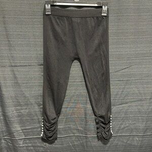 F&F women’s black leggings with clear gems on side of‎ legs /size OS (fits most)